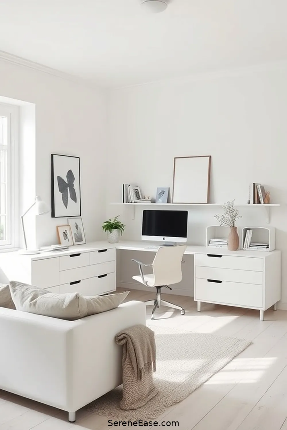 23 Ways to Achieve Monochromatic Scandinavian Style in Your Home Office 23 Maintain a Clean Aesthetic for 23 Ways to Achieve Monochromatic Scandinavian Style in Your Home Office