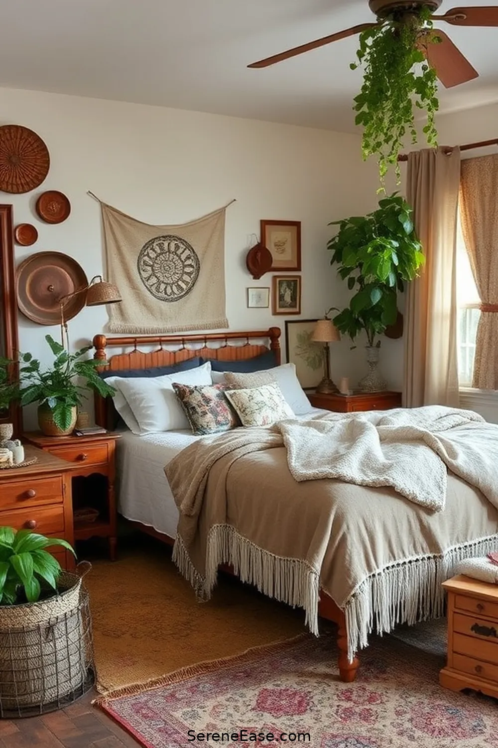 Use Antique or Thrifted Finds for 23 Ways to Achieve Neutral Tones in Bohemian Style Bedroom