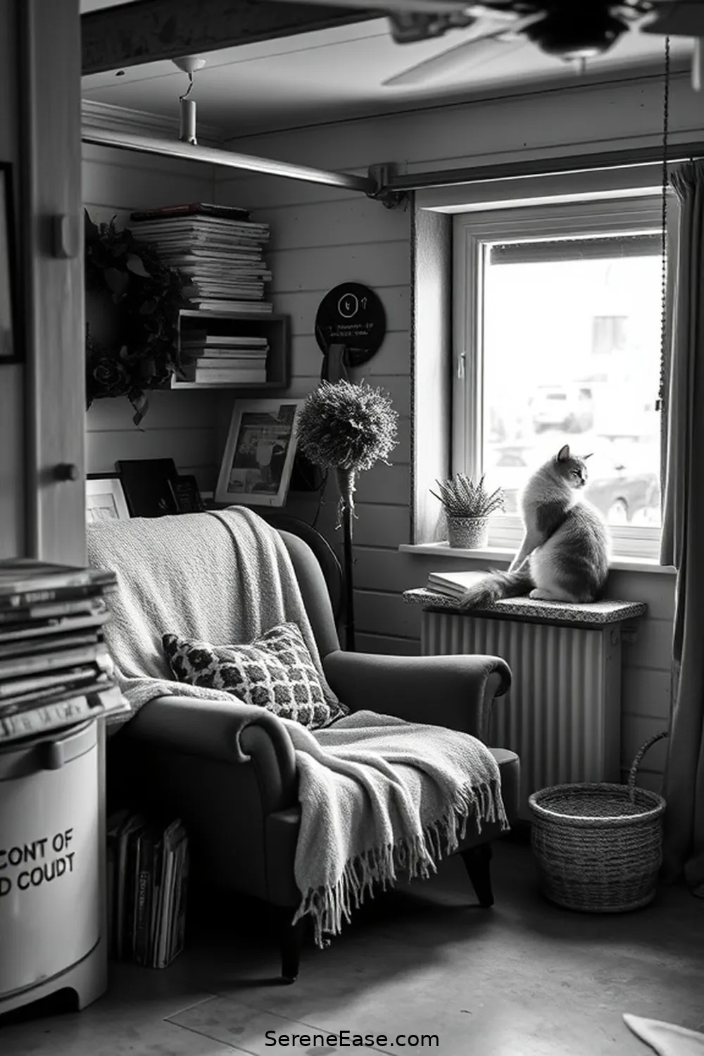 23 Ways to Achieve Scandinavian Style in a Black and White Garage 17 Create a Cozy Reading Nook for 23 Ways to Achieve Scandinavian Style in a Black and White Garage