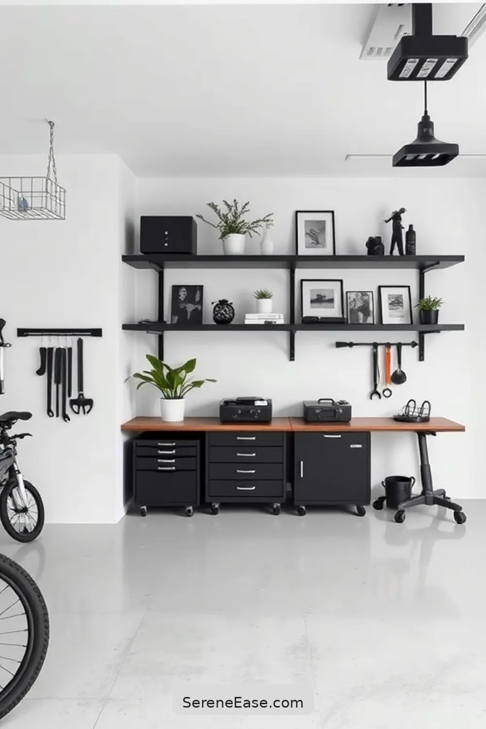 23 Ways to Achieve Scandinavian Style in a Black and White Garage 15 Use Open Shelving for Display for 23 Ways to Achieve Scandinavian Style in a Black and White Garage