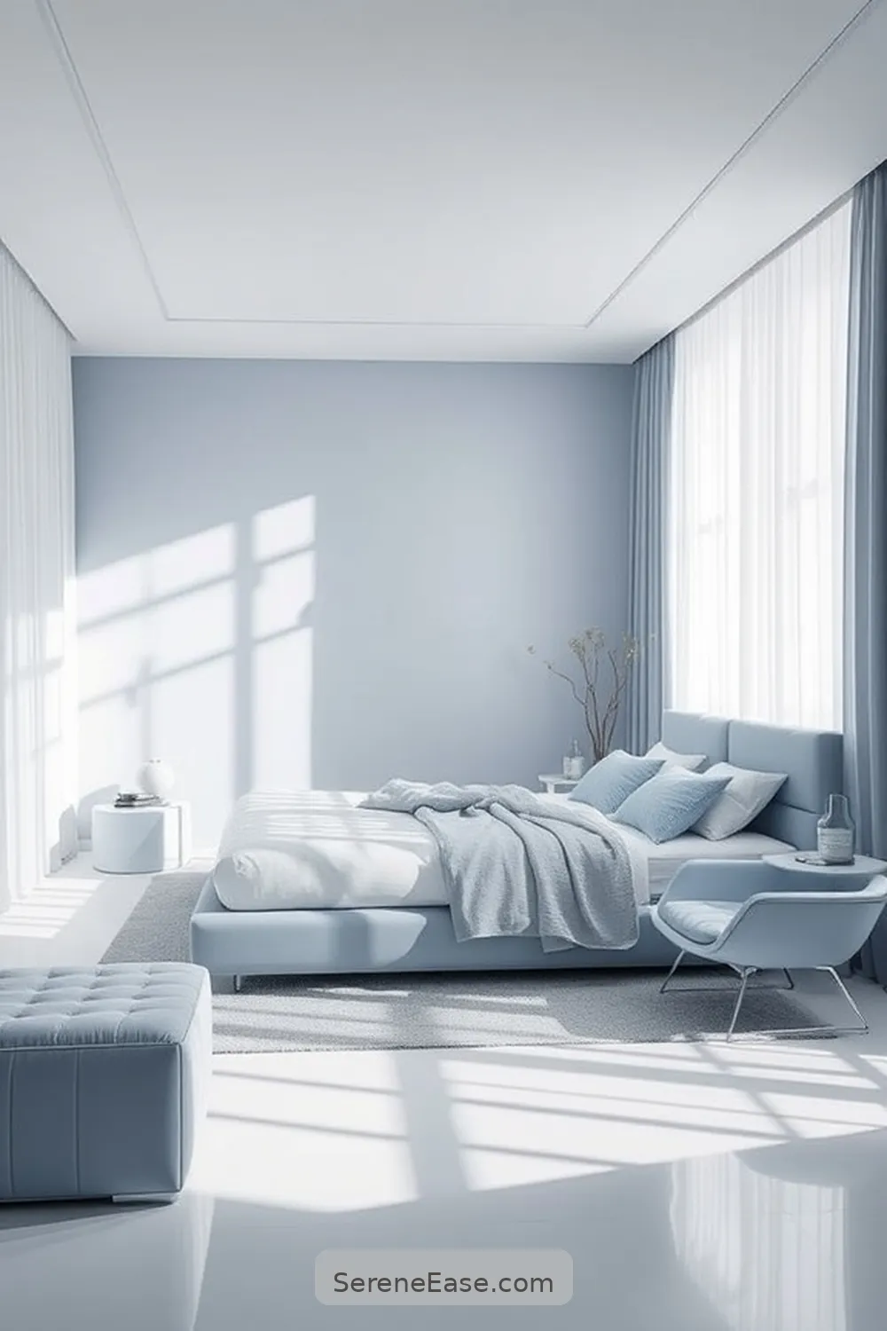 23 Ways to Achieve a Monochromatic Bedroom in Minimalist Style 2 Choose a Dominant Color for 23 Ways to Achieve a Monochromatic Bedroom in Minimalist Style