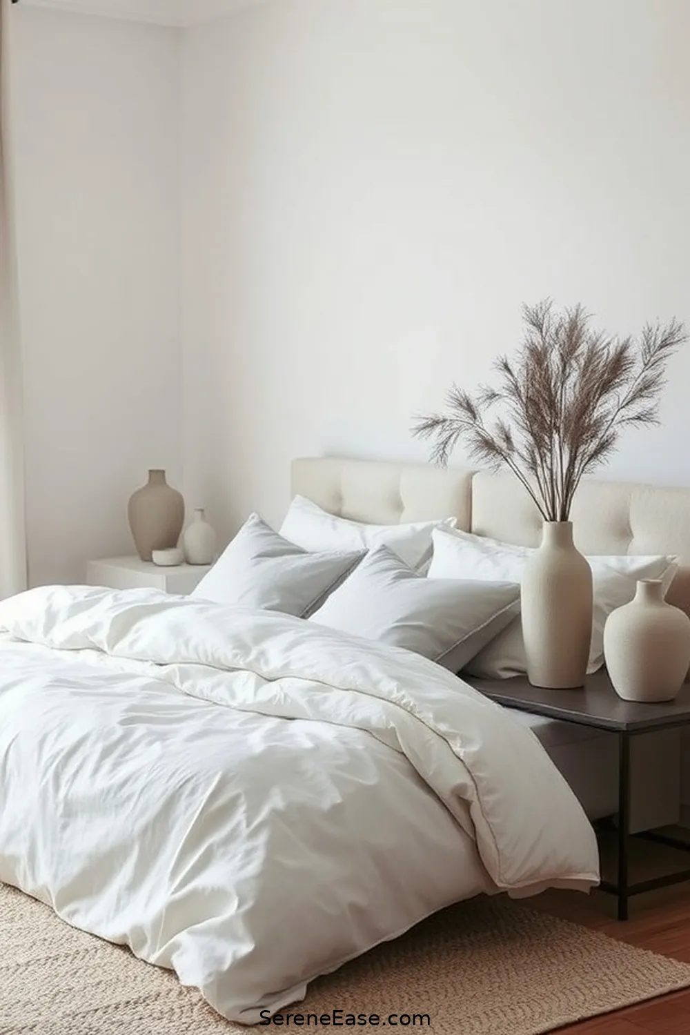 23 Ways to Achieve a Monochromatic Bedroom in Minimalist Style 3 Incorporate Different Shades for 23 Ways to Achieve a Monochromatic Bedroom in Minimalist Style