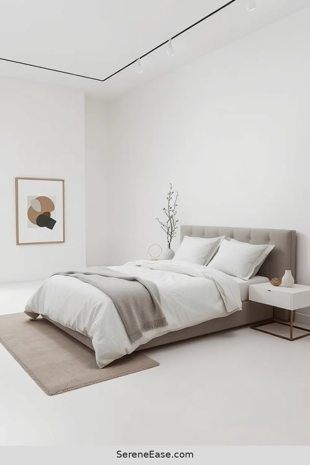 23 Ways to Achieve a Monochromatic Bedroom in Minimalist Style 22 Keep Flooring Consistent for 23 Ways to Achieve a Monochromatic Bedroom in Minimalist Style