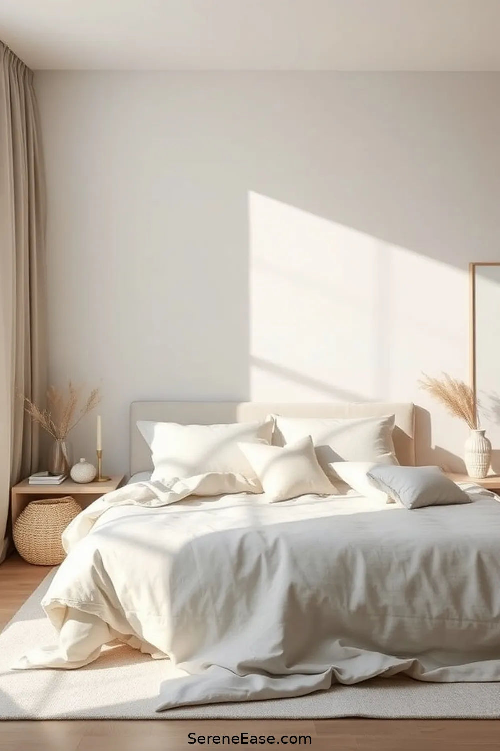 23 Ways to Achieve a Monochromatic Bedroom in Minimalist Style 6 Limit Decorative Accessories for 23 Ways to Achieve a Monochromatic Bedroom in Minimalist Style