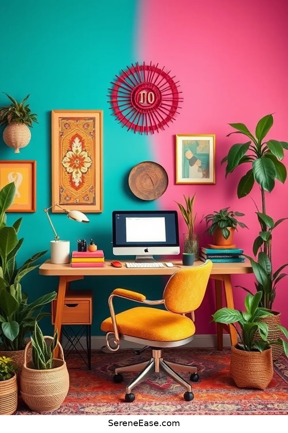 23 Ways to Create a Bold Bright Bohemian Style Home Office 24 Curate a Bohemian Color Palette for 23 Ways to Create a Bold Bright Bohemian Style Home Office