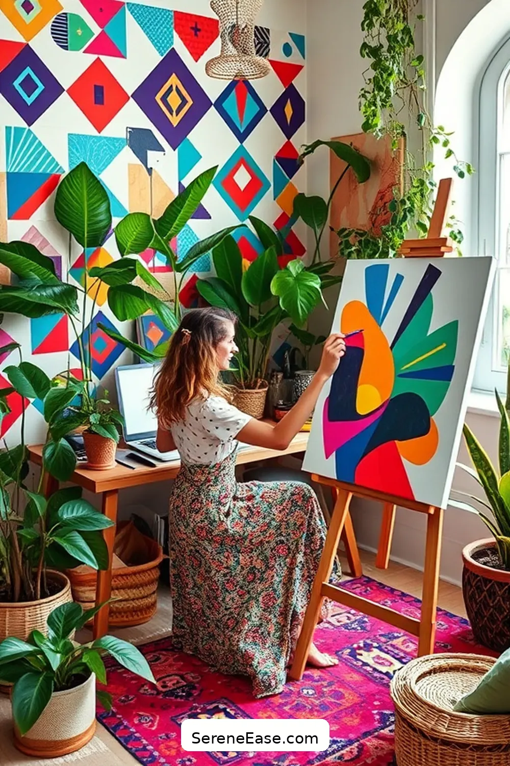 23 Ways to Create a Bold Bright Bohemian Style Home Office 2 Embrace Vibrant Colors for 23 Ways to Create a Bold Bright Bohemian Style Home Office