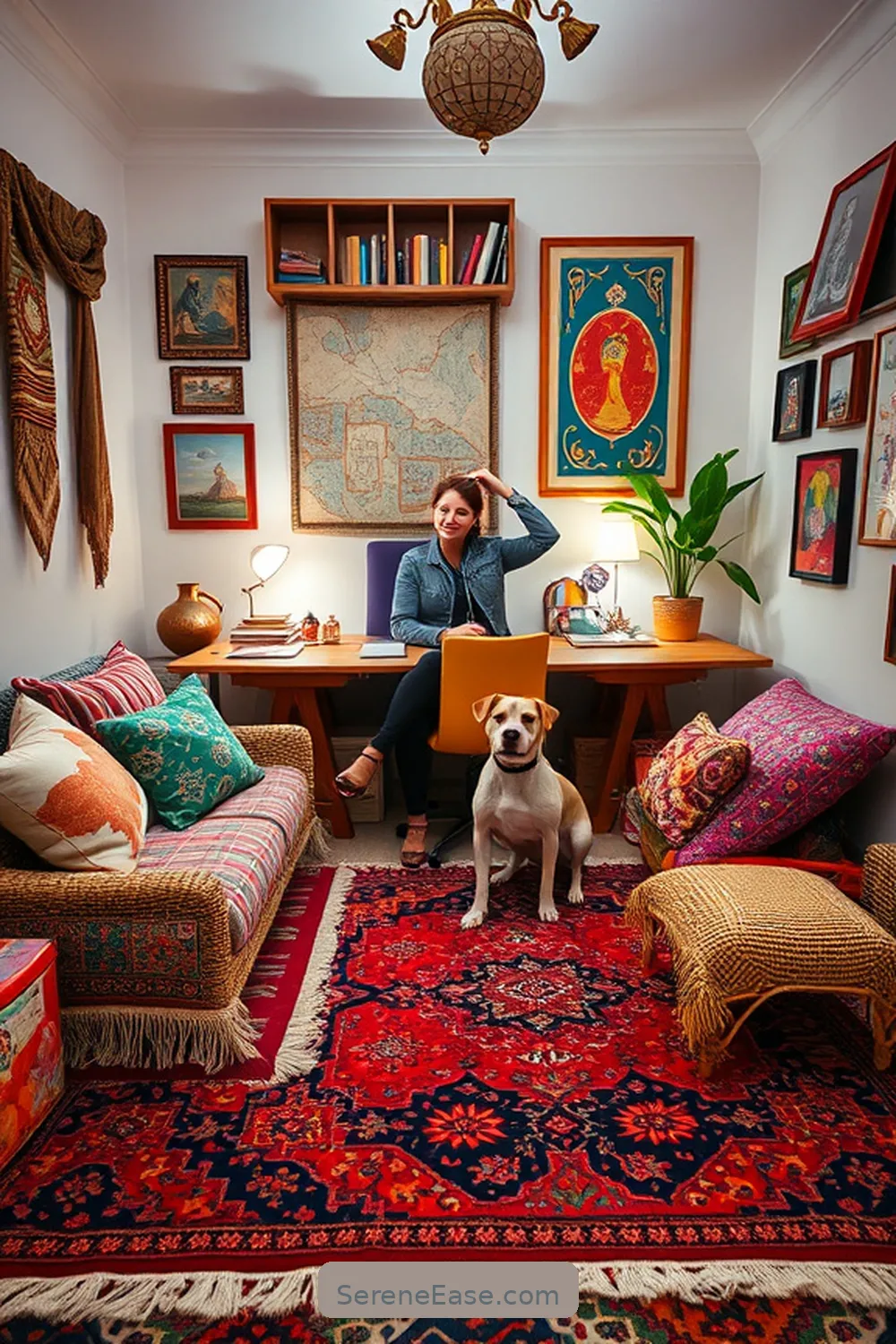 23 Ways to Create a Bold Bright Bohemian Style Home Office 18 Use Bright Accessories for 23 Ways to Create a Bold Bright Bohemian Style Home Office