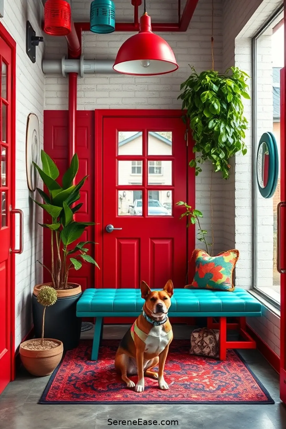 23 Ways to Create a Bold Bright Industrial Style Entryway 22 Create a Bold Color Palette for 23 Ways to Create a Bold Bright Industrial Style Entryway