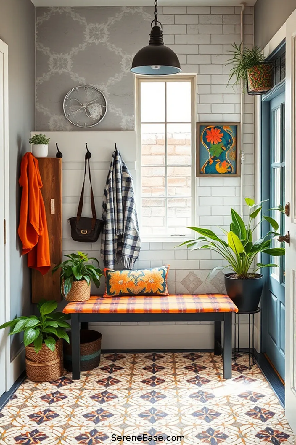 23 Ways to Create a Bold Bright Industrial Style Entryway 15 Create a Functional Mudroom Space for 23 Ways to Create a Bold Bright Industrial Style Entryway
