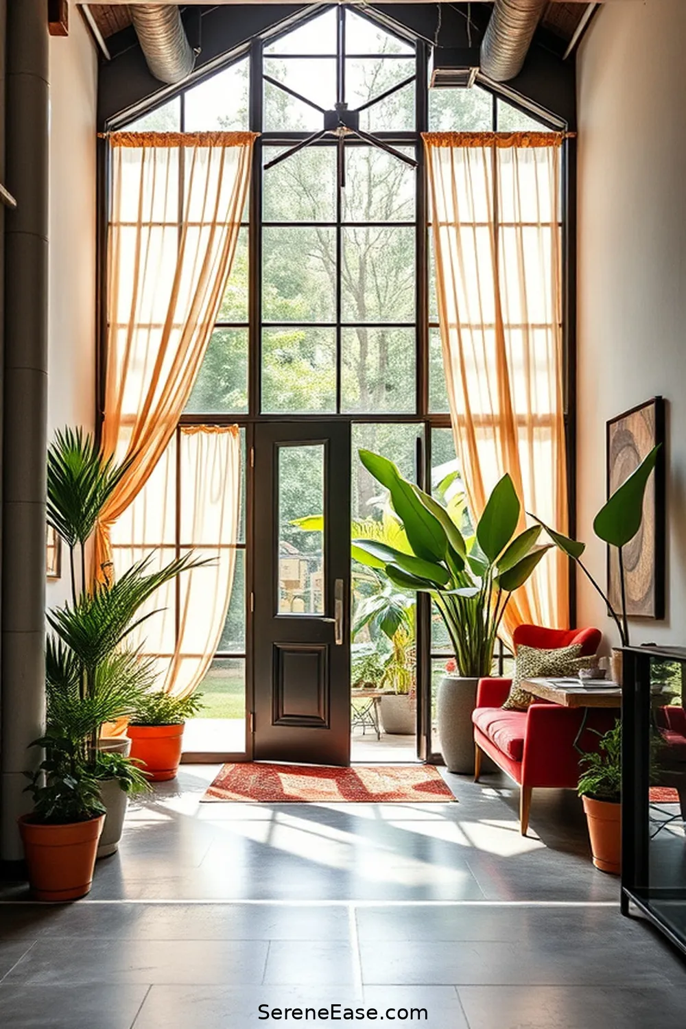 23 Ways to Create a Bold Bright Industrial Style Entryway 23 Implement Industrial-Style Window Treatments for 23 Ways to Create a Bold Bright Industrial Style Entryway