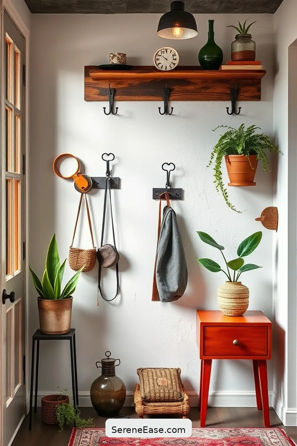 23 Ways to Create a Bold Bright Industrial Style Entryway 20 Incorporate Unique Wall Hooks for 23 Ways to Create a Bold Bright Industrial Style Entryway