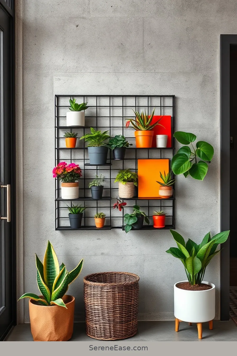 23 Ways to Create a Bold Bright Industrial Style Entryway 10 Install a Metal or Wire Wall Organizer for 23 Ways to Create a Bold Bright Industrial Style Entryway