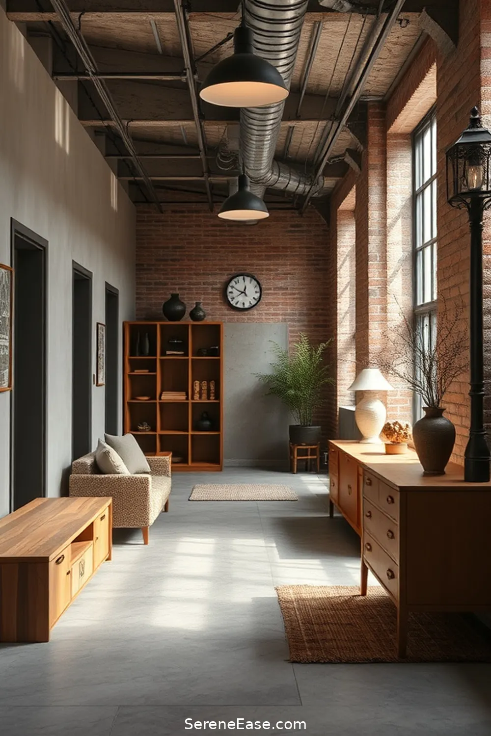 23 Ways to Incorporate Earth Tones in Industrial Style Hallways 10 Choose Furniture in Earthy Hues for 23 Ways to Incorporate Earth Tones in Industrial Style Hallways