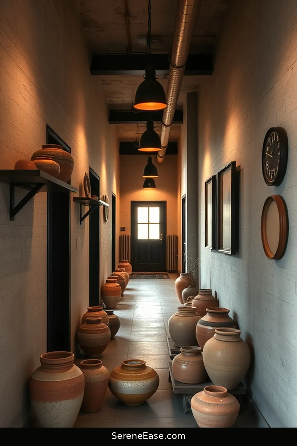 23 Ways to Incorporate Earth Tones in Industrial Style Hallways 24 Incorporate Handmade Pottery for 23 Ways to Incorporate Earth Tones in Industrial Style Hallways
