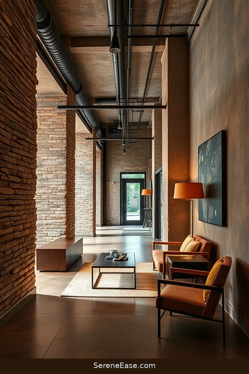 23 Ways to Incorporate Earth Tones in Industrial Style Hallways 13 Integrate Stone Accents for 23 Ways to Incorporate Earth Tones in Industrial Style Hallways