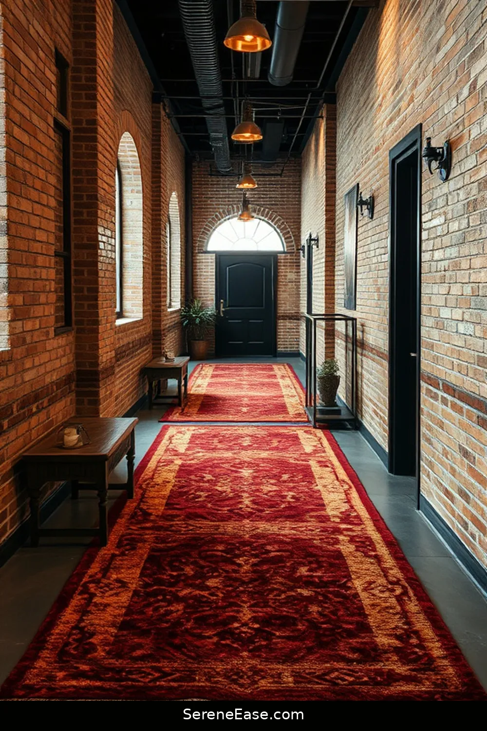 23 Ways to Incorporate Earth Tones in Industrial Style Hallways 4 Use Textured Rugs for 23 Ways to Incorporate Earth Tones in Industrial Style Hallways