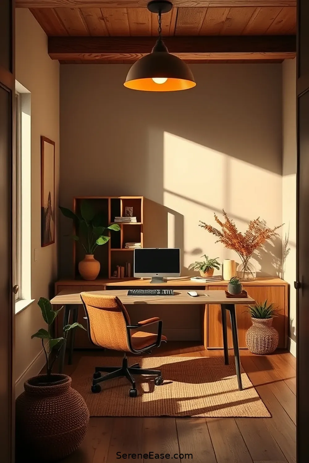 23 Ways to Incorporate Earth Tones in Minimalist Home Office Style 17 Add Earthy Colored Lighting Fixtures for 23 Ways to Incorporate Earth Tones in Minimalist Home Office Style