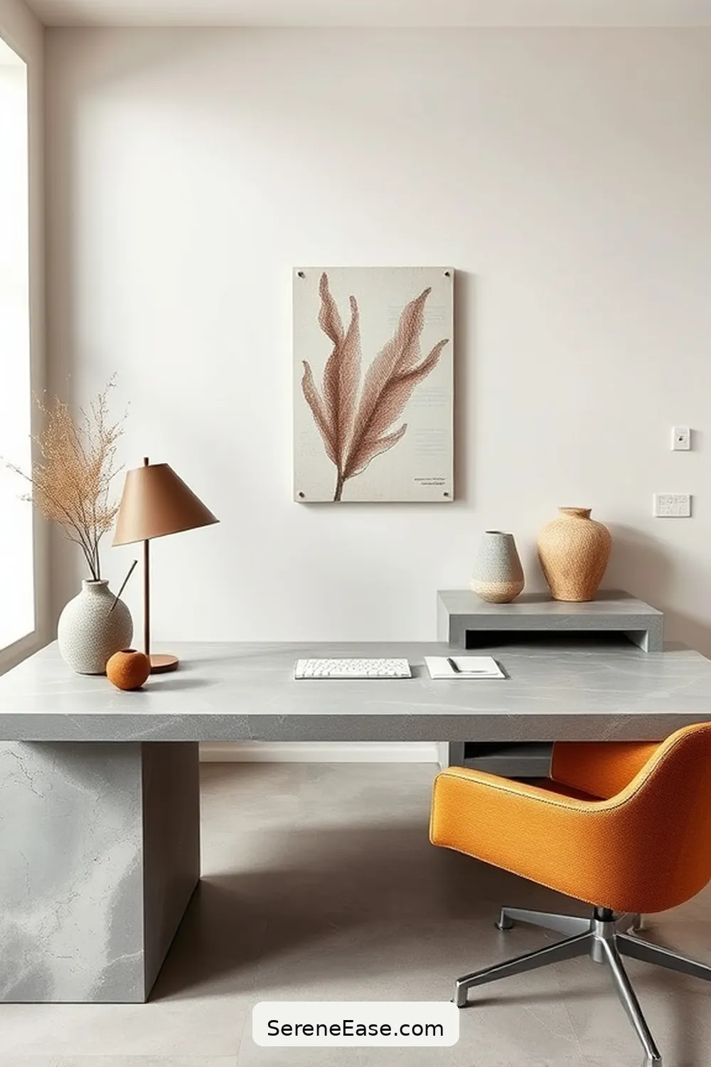 23 Ways to Incorporate Earth Tones in Minimalist Home Office Style 6 Add Stone or Concrete Elements for 23 Ways to Incorporate Earth Tones in Minimalist Home Office Style