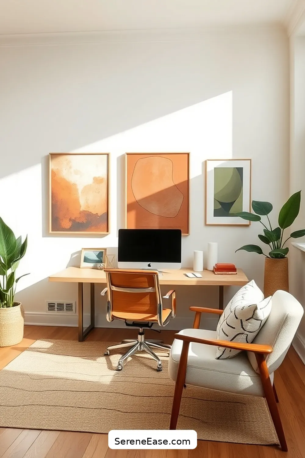 23 Ways to Incorporate Earth Tones in Minimalist Home Office Style 10 Choose Earthy Artwork and Prints for 23 Ways to Incorporate Earth Tones in Minimalist Home Office Style