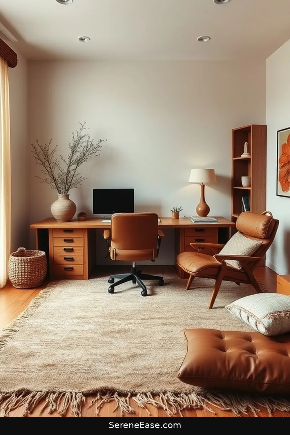 23 Ways to Incorporate Earth Tones in Minimalist Home Office Style 24 Experiment With Layering Textures for 23 Ways to Incorporate Earth Tones in Minimalist Home Office Style