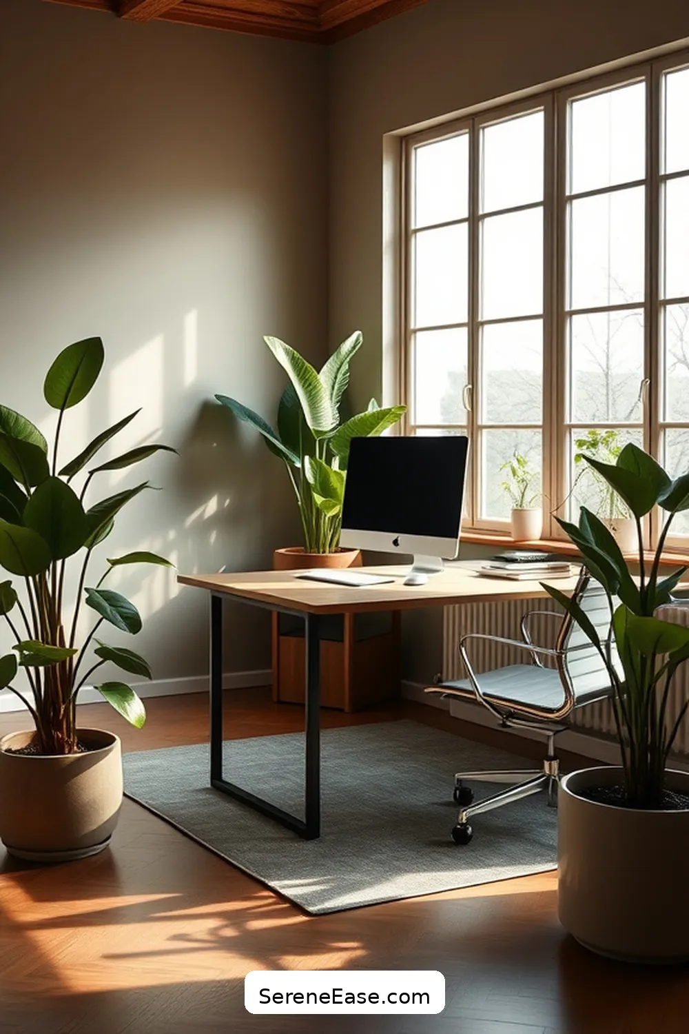 23 Ways to Incorporate Earth Tones in Minimalist Home Office Style 7 Implement Greenery and Plants for 23 Ways to Incorporate Earth Tones in Minimalist Home Office Style