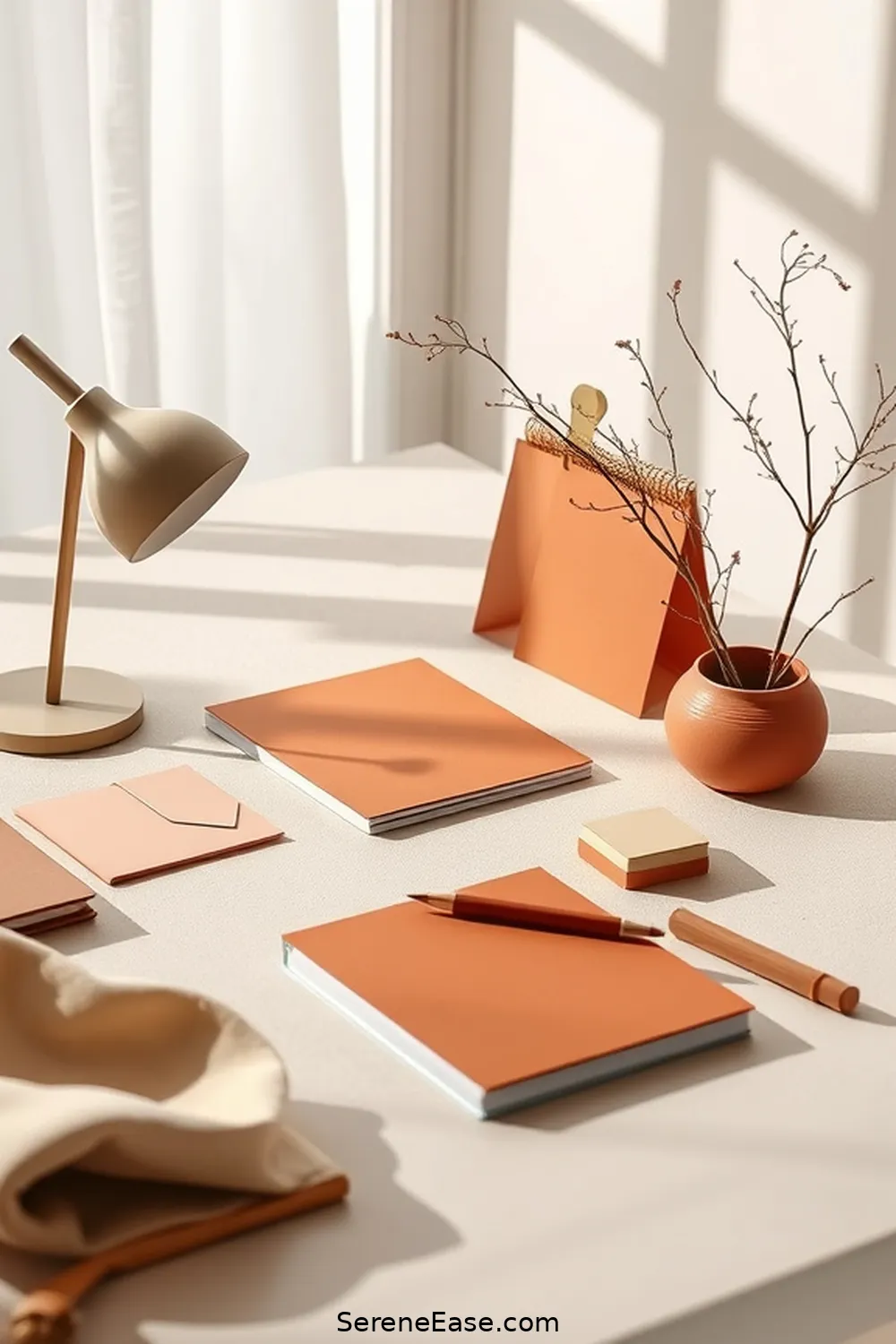 23 Ways to Incorporate Earth Tones in Minimalist Home Office Style 19 Opt for Minimalist Earth Tone Stationery for 23 Ways to Incorporate Earth Tones in Minimalist Home Office Style