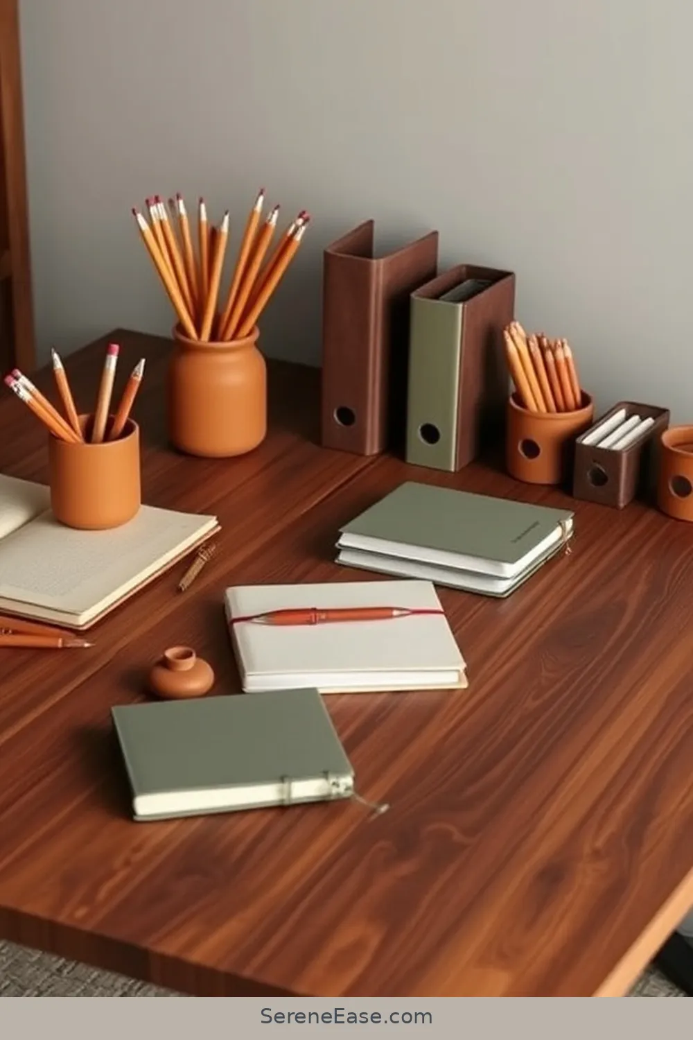 23 Ways to Incorporate Earth Tones in Minimalist Home Office Style 14 Select Earthy Color Desk Accessories for 23 Ways to Incorporate Earth Tones in Minimalist Home Office Style