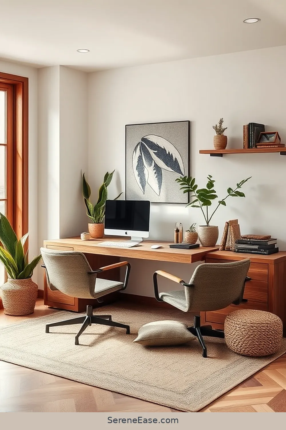 23 Ways to Incorporate Earth Tones in Minimalist Home Office Style 5 Use Wooden Accents for 23 Ways to Incorporate Earth Tones in Minimalist Home Office Style