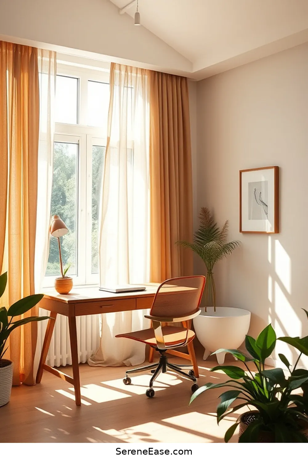 23 Ways to Incorporate Earth Tones in Minimalist Home Office Style 18 Utilize Natural Fiber Curtains for 23 Ways to Incorporate Earth Tones in Minimalist Home Office Style