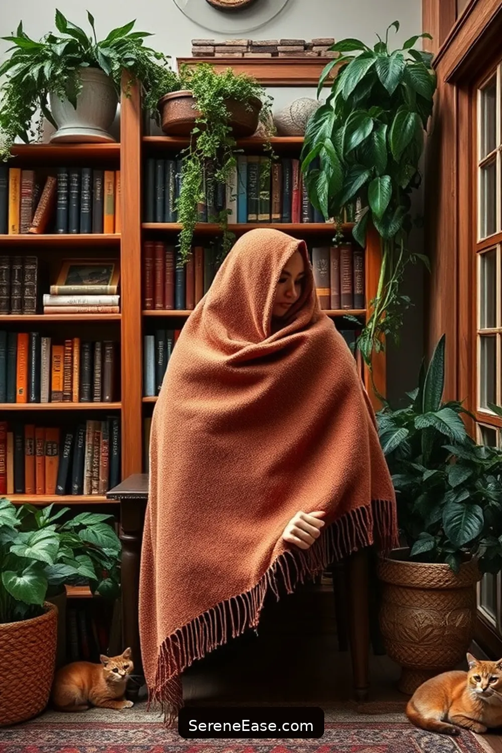 23 Ways to Incorporate Earth Tones in Rustic Library Style 15 14. Add Soft Throw Blankets for 23 Ways to Incorporate Earth Tones in Rustic Library Style