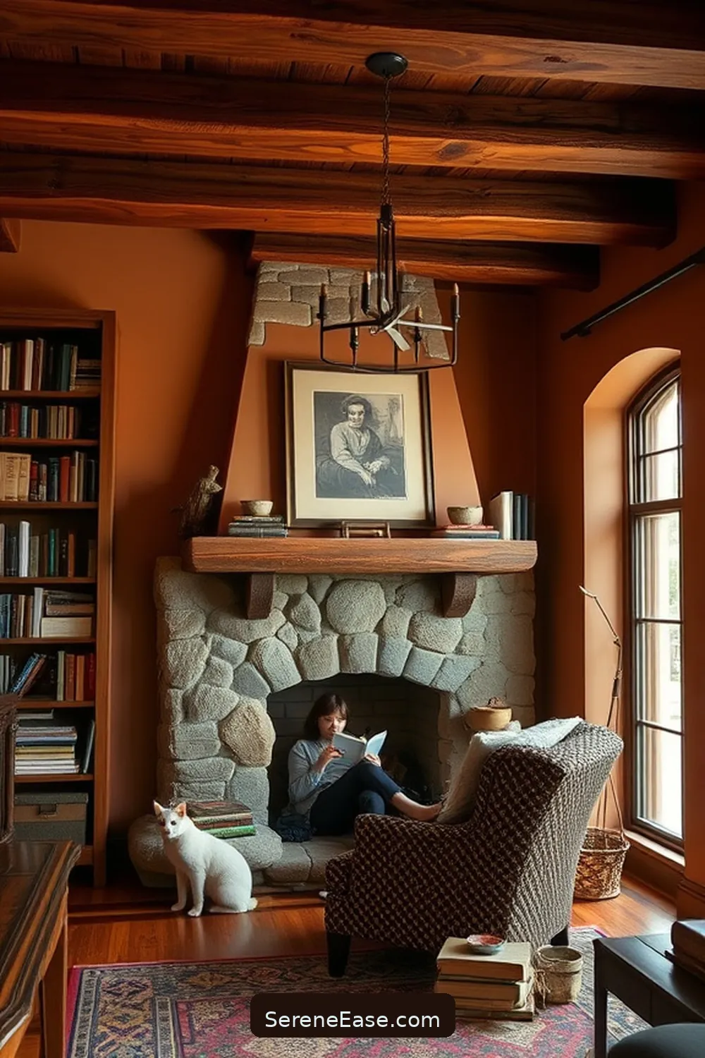 23 Ways to Incorporate Earth Tones in Rustic Library Style 16 15. Incorporate Rustic Wall Treatments for 23 Ways to Incorporate Earth Tones in Rustic Library Style