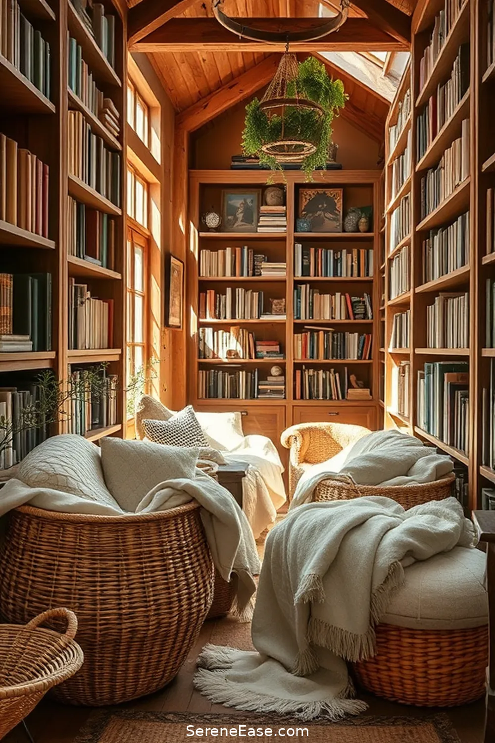 23 Ways to Incorporate Earth Tones in Rustic Library Style 17 16. Use Natural Fiber Baskets for 23 Ways to Incorporate Earth Tones in Rustic Library Style