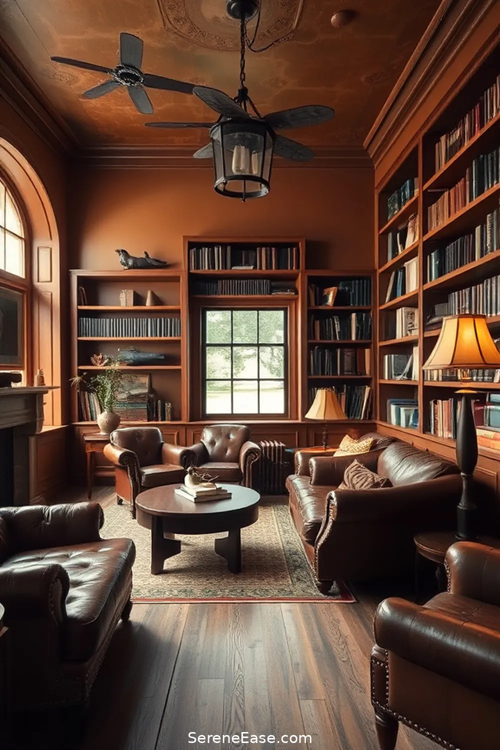 23 Ways to Incorporate Earth Tones in Rustic Library Style 4 3. Incorporate Leather Accents for 23 Ways to Incorporate Earth Tones in Rustic Library Style