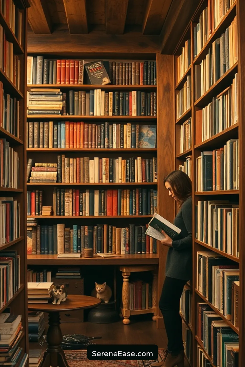 23 Ways to Incorporate Earth Tones in Rustic Library Style 6 5. Add Vintage Bookshelves for 23 Ways to Incorporate Earth Tones in Rustic Library Style