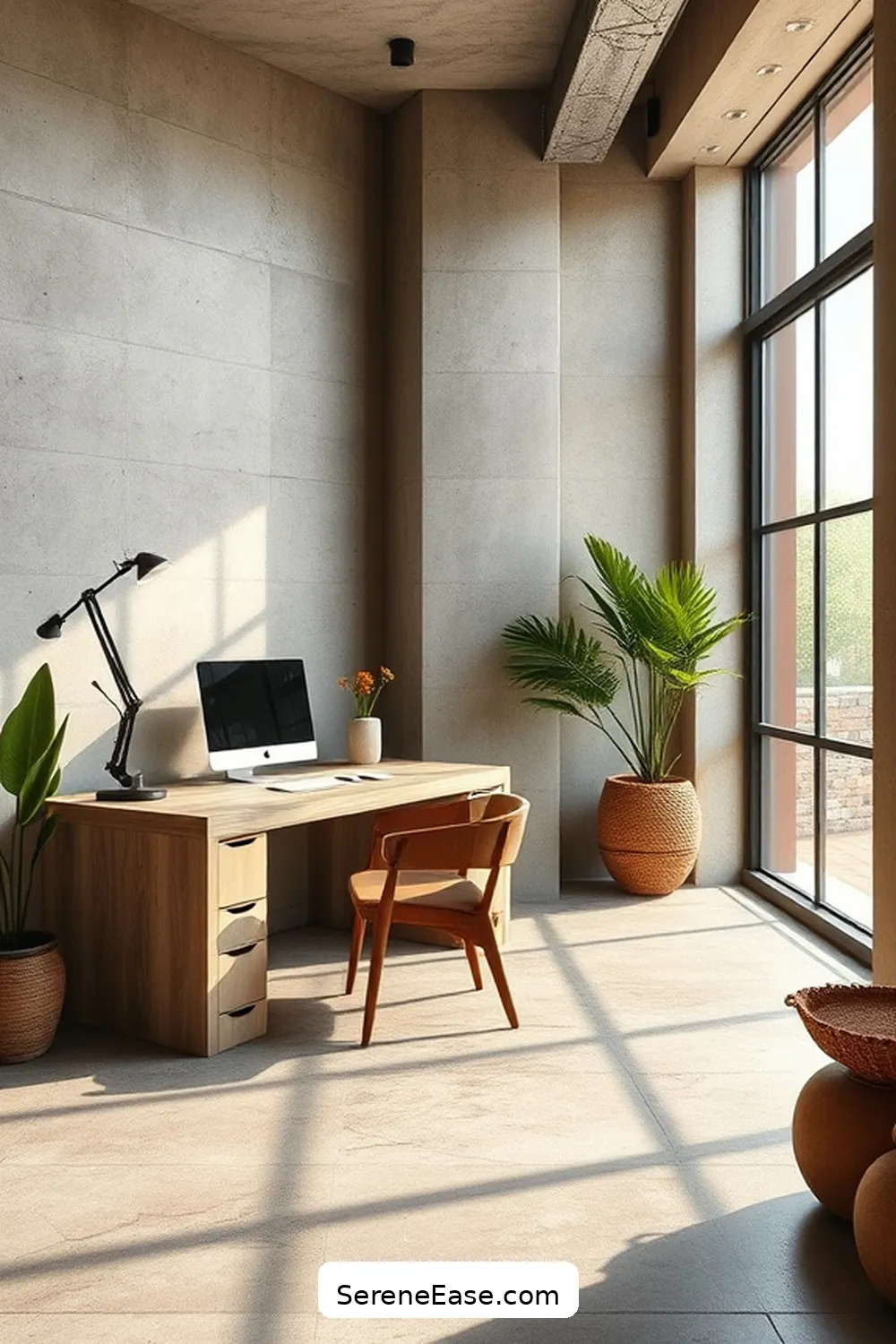 23 Ways to Incorporate Earth Tones in Your Industrial Home Office Style 5 Use Stone or Concrete Accents for 23 Ways to Incorporate Earth Tones in Your Industrial Home Office Style