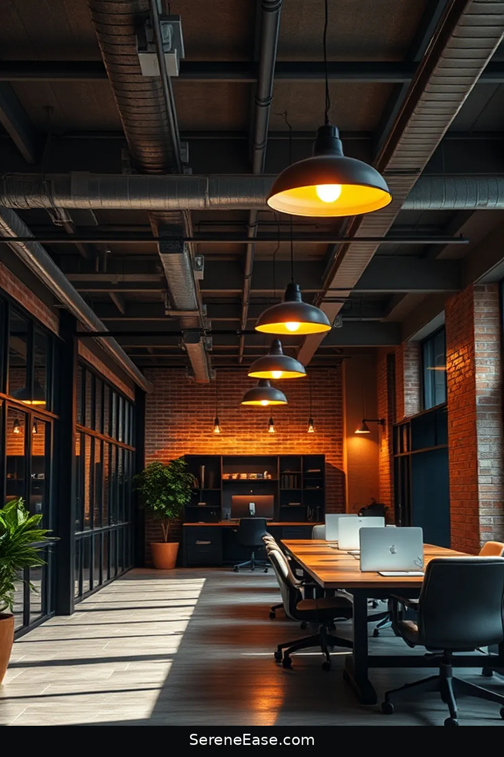 23 Ways to Incorporate Earth Tones in Your Industrial Home Office Style 9 Use Warm Lighting Fixtures for 23 Ways to Incorporate Earth Tones in Your Industrial Home Office Style
