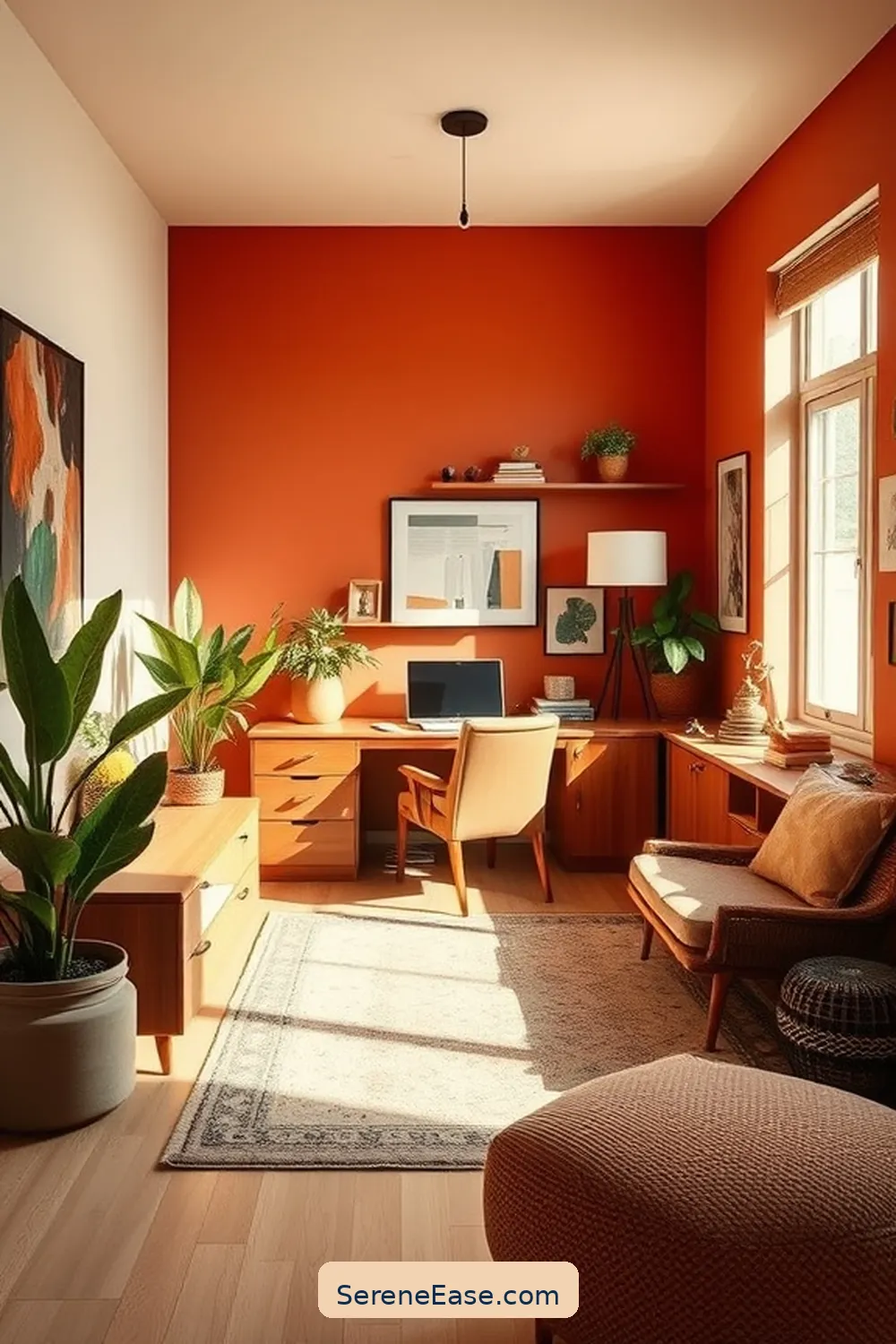 23 Ways to Incorporate Earth Tones in Your Mid-Century Modern Home Office Style 4 Incorporate Terracotta Accents for 23 Ways to Incorporate Earth Tones in Your Mid-Century Modern Home Office Style