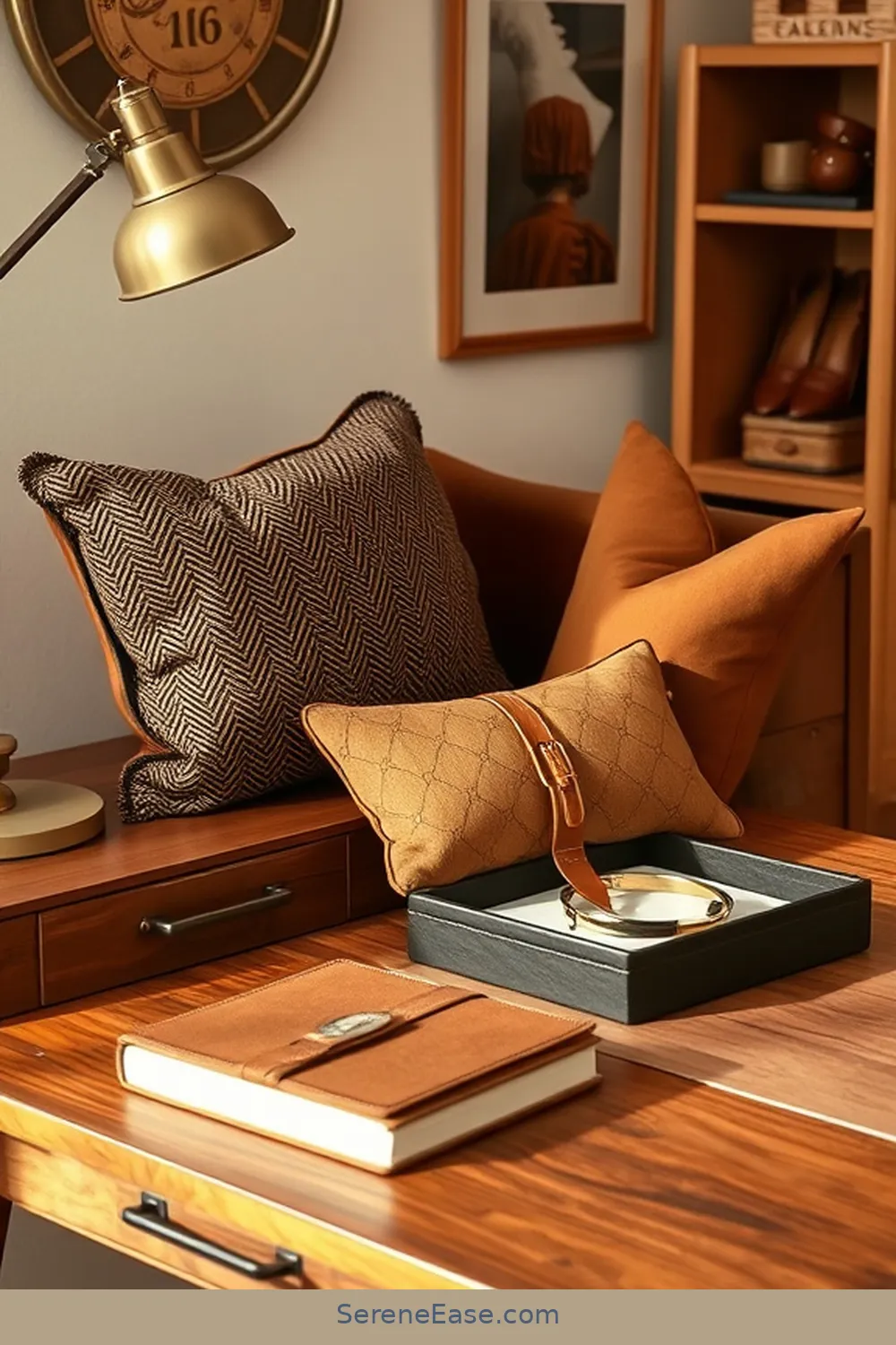 23 Ways to Incorporate Earth Tones in Your Mid-Century Modern Home Office Style 11 Select Leather or Suede Accessories for 23 Ways to Incorporate Earth Tones in Your Mid-Century Modern Home Office Style