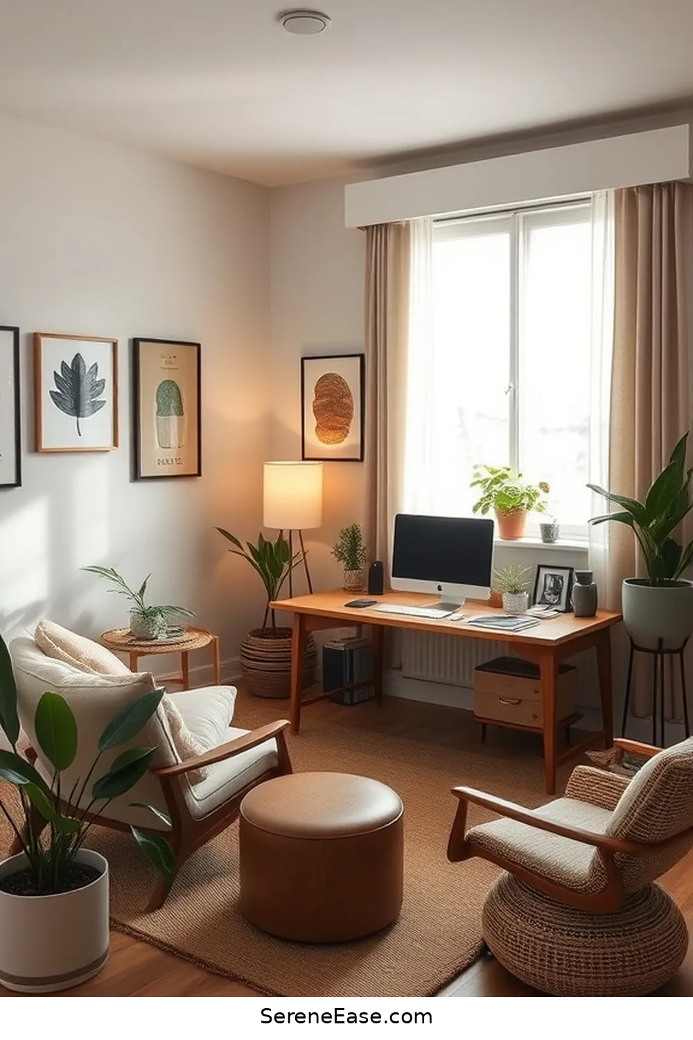 23 Ways to Incorporate Earth Tones in Your Mid-Century Modern Home Office Style 13 Use Organic Shapes and Forms for 23 Ways to Incorporate Earth Tones in Your Mid-Century Modern Home Office Style