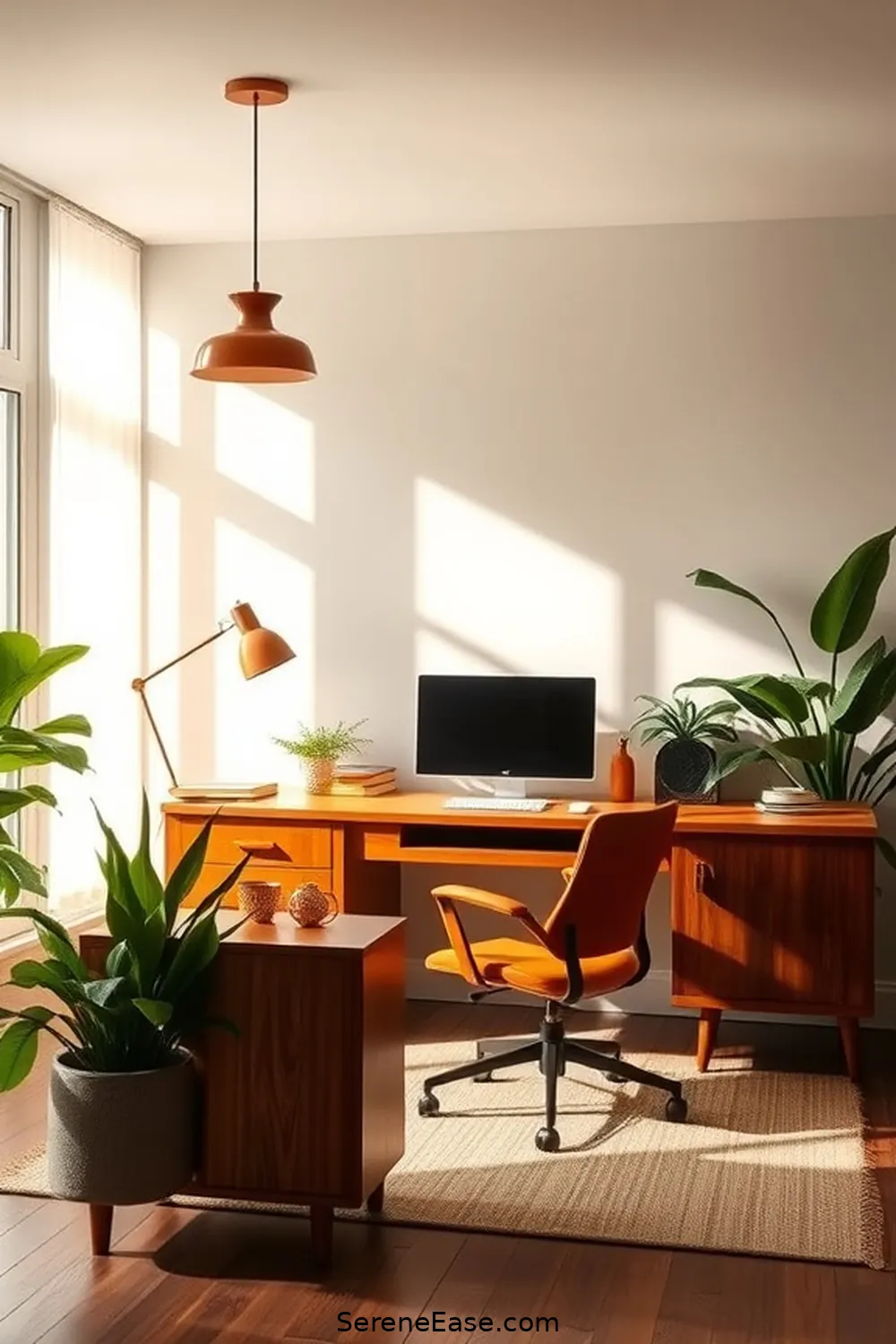 23 Ways to Incorporate Earth Tones in Your Mid-Century Modern Home Office Style 16 Utilize Earthy Colored Lighting Fixtures for 23 Ways to Incorporate Earth Tones in Your Mid-Century Modern Home Office Style