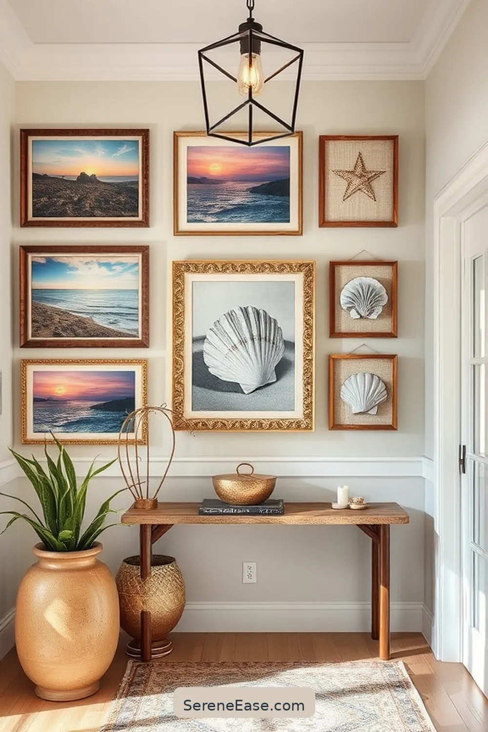 23 Ways to Incorporate Earth Tones in a Coastal Style Entryway 9 Hang Coastal-Inspired Artwork for 23 Ways to Incorporate Earth Tones in a Coastal Style Entryway