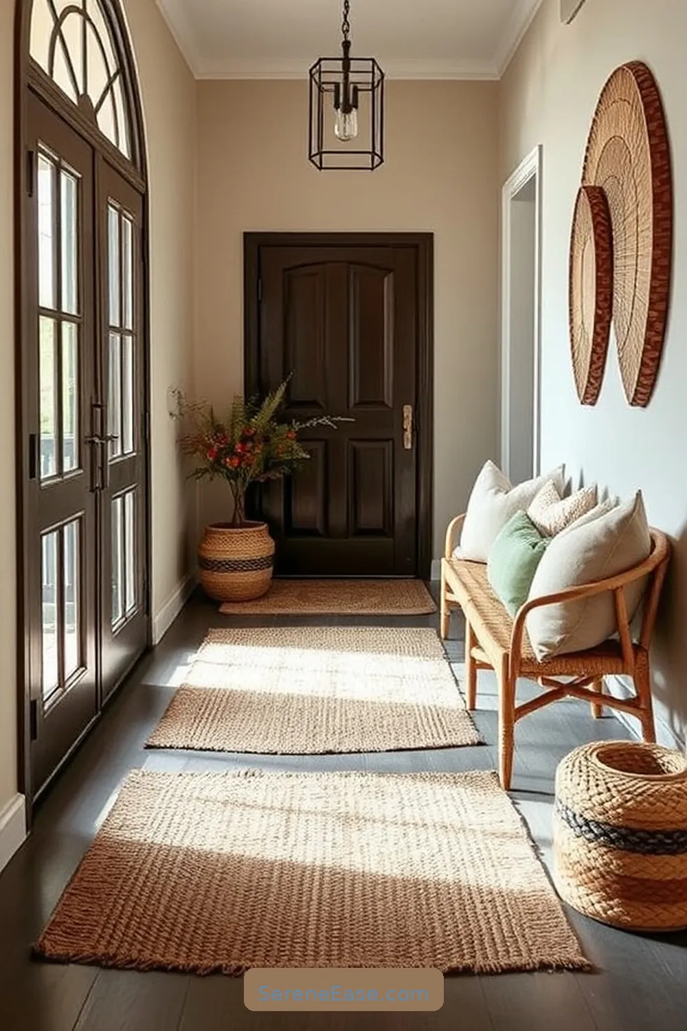 23 Ways to Incorporate Earth Tones in a Coastal Style Entryway 13 Layer With Natural Fibers for 23 Ways to Incorporate Earth Tones in a Coastal Style Entryway