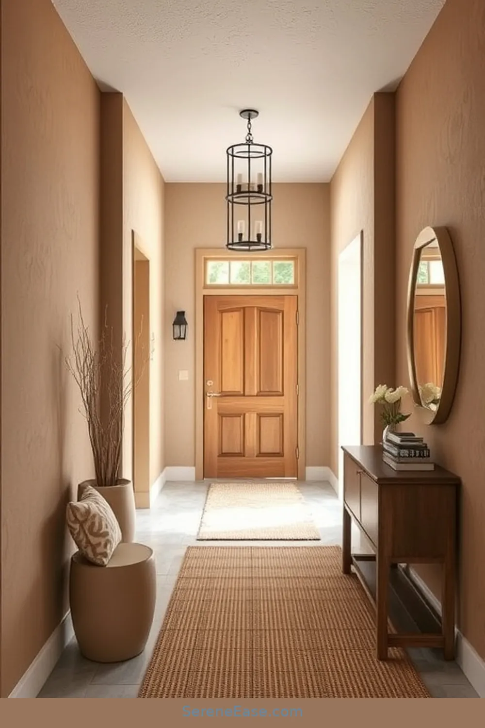 23 Ways to Incorporate Earth Tones in a Coastal Style Entryway 16 Use Earthy Wall Treatments for 23 Ways to Incorporate Earth Tones in a Coastal Style Entryway
