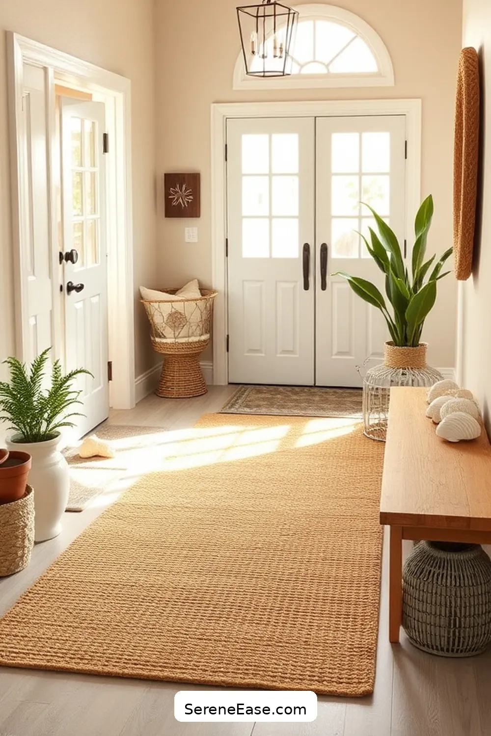 23 Ways to Incorporate Earth Tones in a Coastal Style Entryway 8 Utilize Jute Rugs for 23 Ways to Incorporate Earth Tones in a Coastal Style Entryway