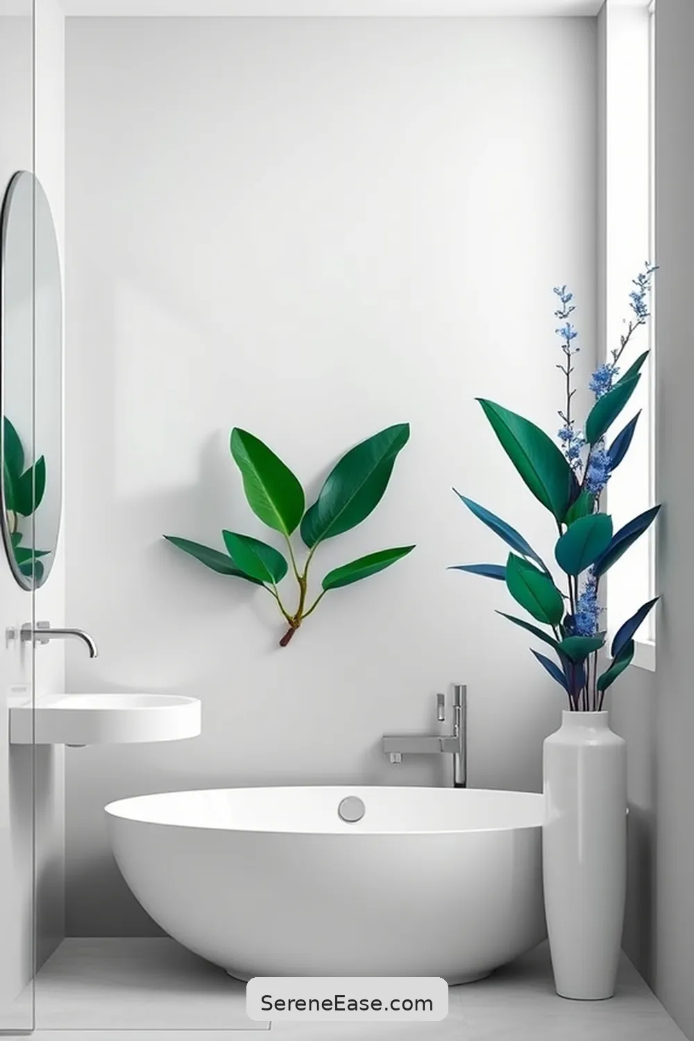 23 Ways to Incorporate Jewel Tones Into Minimalist Bathroom Style 15 Add a Colorful Plant or Floral Arrangement for 23 Ways to Incorporate Jewel Tones Into Minimalist Bathroom Style