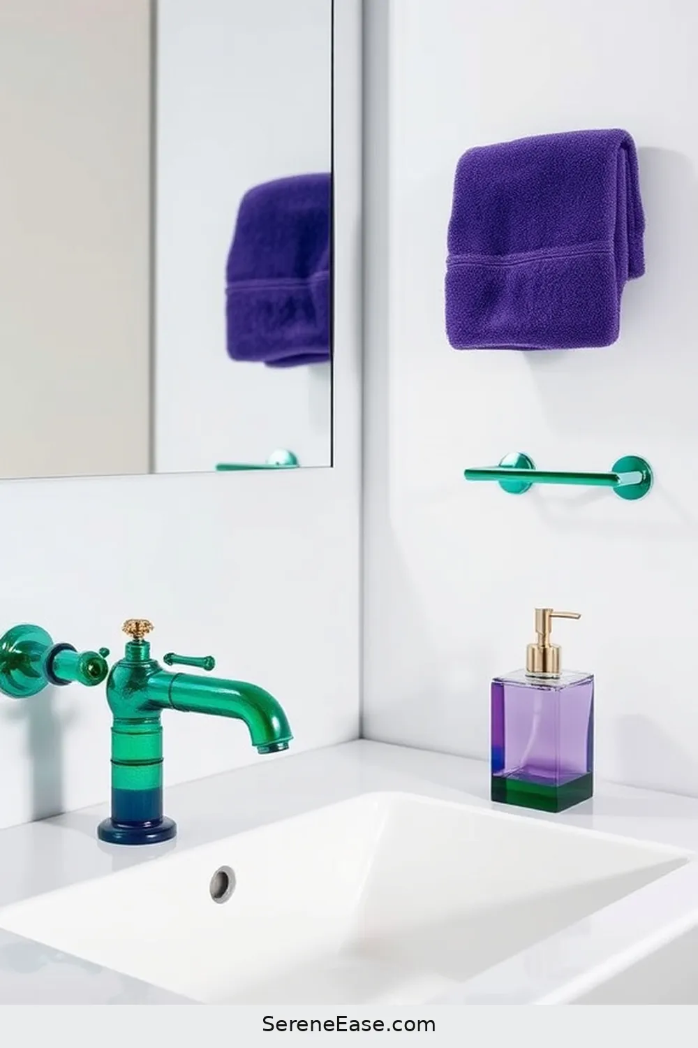23 Ways to Incorporate Jewel Tones Into Minimalist Bathroom Style 22 Select Colorful Bathroom Hardware for 23 Ways to Incorporate Jewel Tones Into Minimalist Bathroom Style