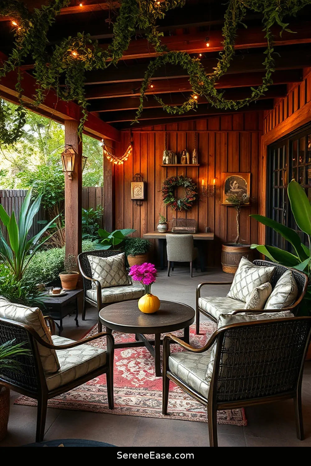 23 Ways to Incorporate Metallic Accents Into Your Rustic Outdoor Patio Style 2 Add Metallic Furniture Pieces for 23 Ways to Incorporate Metallic Accents Into Your Rustic Outdoor Patio Style