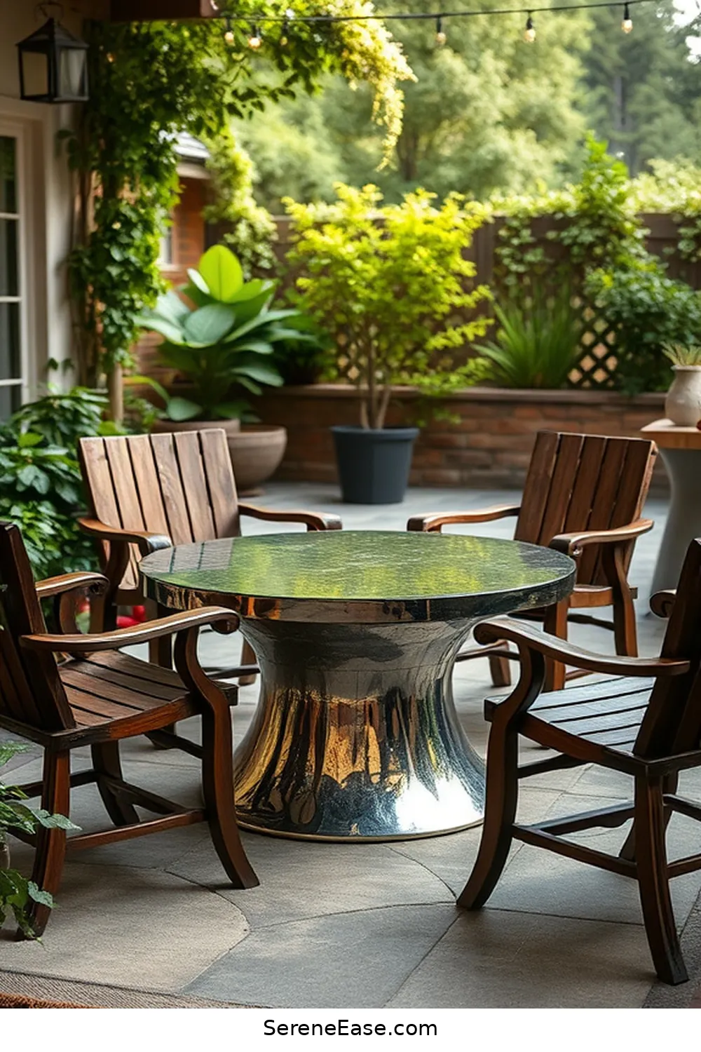 23 Ways to Incorporate Metallic Accents Into Your Rustic Outdoor Patio Style 22 Add a Metallic Coffee Table for 23 Ways to Incorporate Metallic Accents Into Your Rustic Outdoor Patio Style