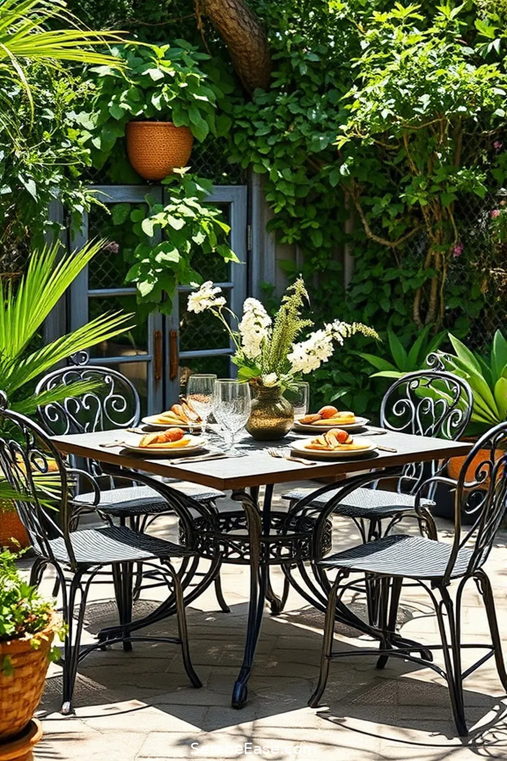 23 Ways to Incorporate Metallic Accents Into Your Rustic Outdoor Patio Style 10 Choose Metal Outdoor Dining Sets for 23 Ways to Incorporate Metallic Accents Into Your Rustic Outdoor Patio Style