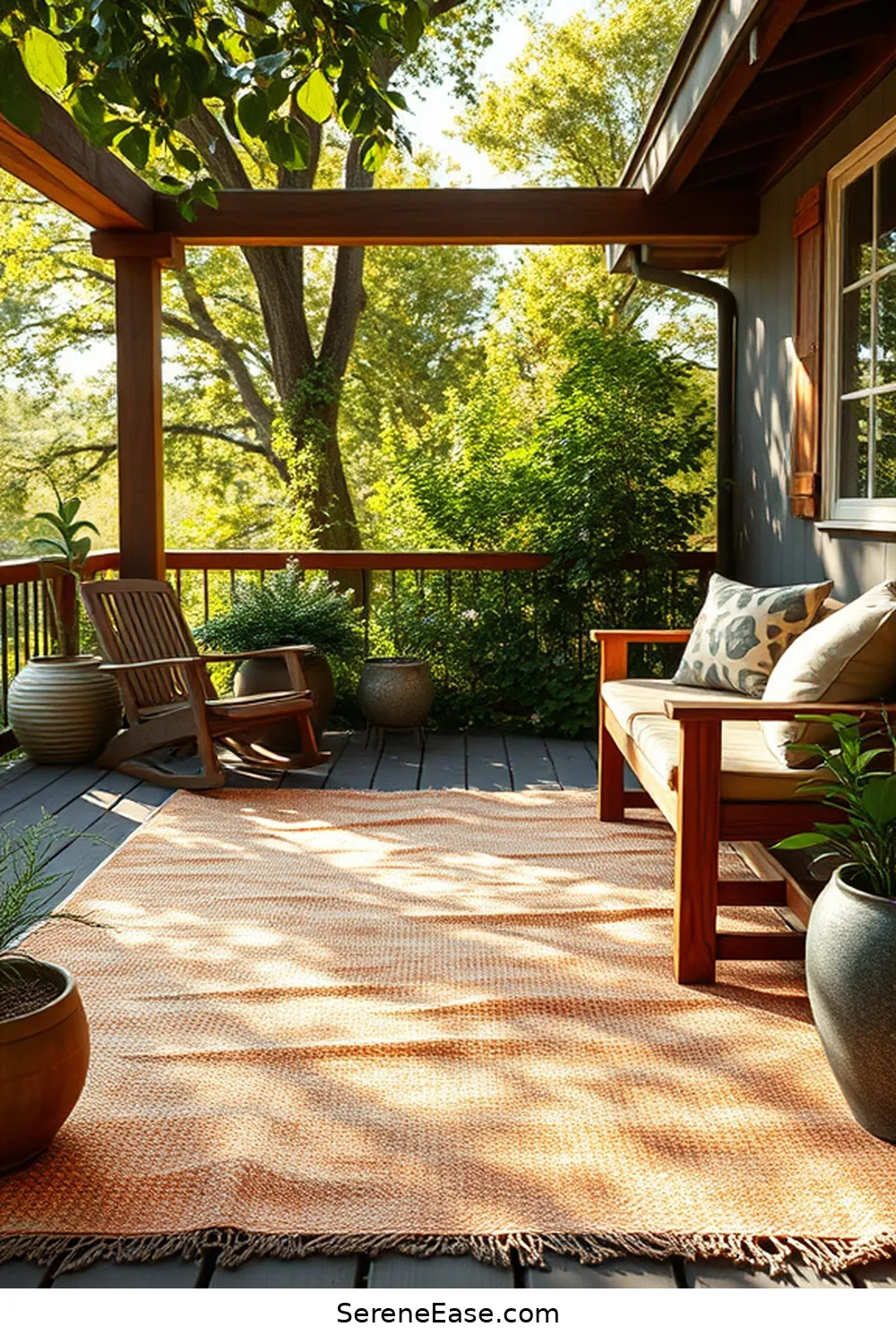 23 Ways to Incorporate Metallic Accents Into Your Rustic Outdoor Patio Style 5 Choose Metallic Outdoor Rugs for 23 Ways to Incorporate Metallic Accents Into Your Rustic Outdoor Patio Style